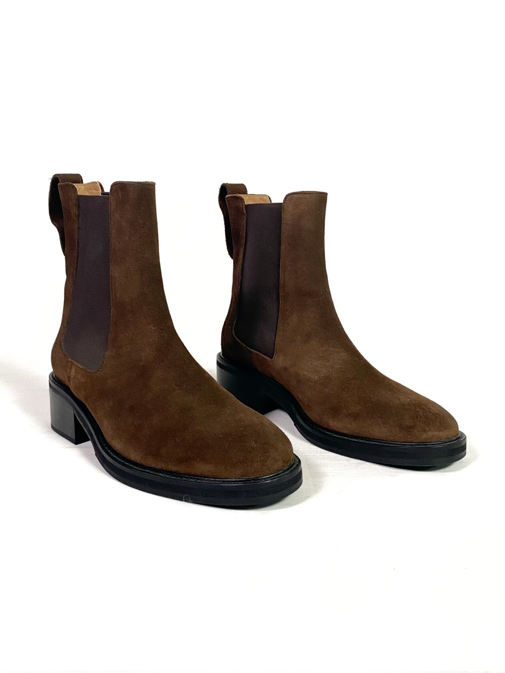 Flattered Suede Chelsea Boots Dark Brown